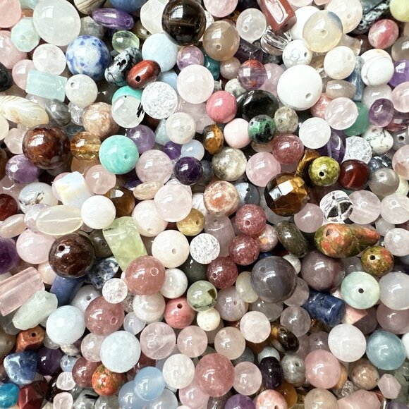 4~12mm Loose Assorted Semi-Precious Stone Beads | 1 Tablespoon Scoop - Picture 9 of 10